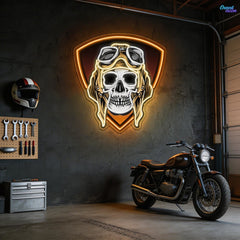 Cool Bones: Neon Skull with Glasses Neon Sign Light Artwork