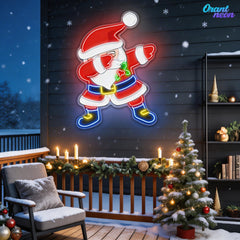 Dabbin' Santa Style Neon Sign Light Artwork