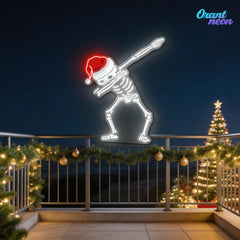 Dapper Skullmas Neon Sign Light Artwork