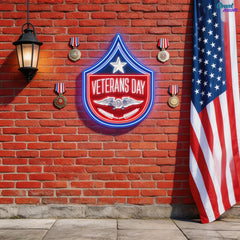 Gratitude in Neon: Veterans Day Neon Sign Light Artwork