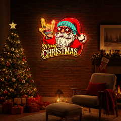 Santa Says YOLO: Christmas Glow Neon Sign Light Artwork