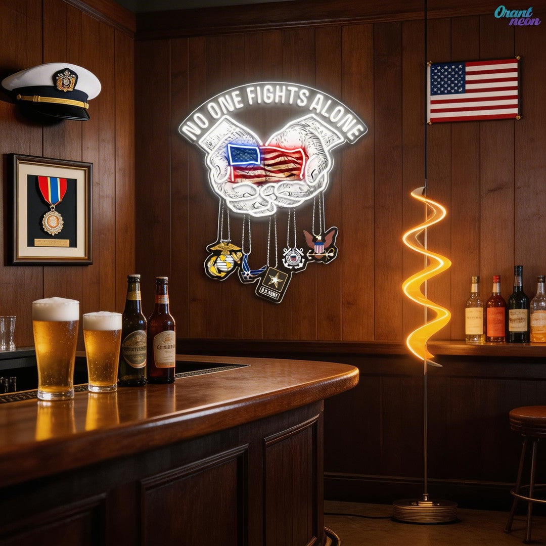 Brave & Bright: Neon Tribute to Veterans Neon Sign Light Artwork