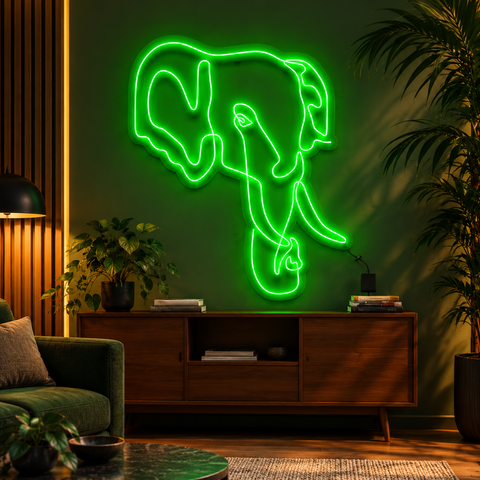 Elephant Line Art