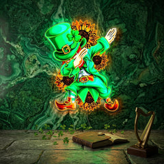 Patrick's Day Goblin A Dap with Sunflowers Led Neon Acrylic Artwork