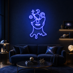 Galaxy Brain Led Neon Sign Light