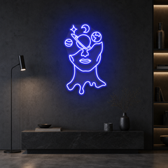 Galaxy Brain Led Neon Sign Light