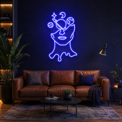 Galaxy Brain Led Neon Sign Light