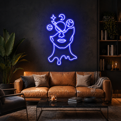 Galaxy Brain Led Neon Sign Light