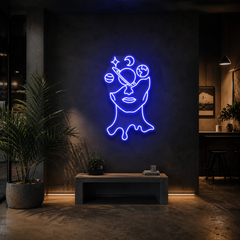 Galaxy Brain Led Neon Sign Light