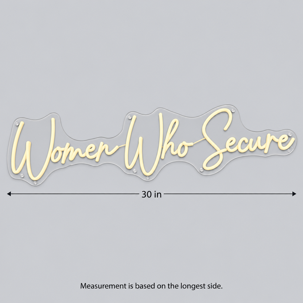 Women Who Secure Logo - Custom LED Neon Sign