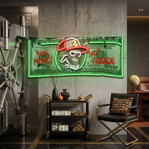 Money's Power Collapse Art LED Neon Sign Light Pop Art