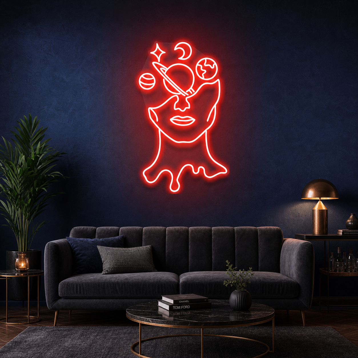 Galaxy Brain Led Neon Sign Light