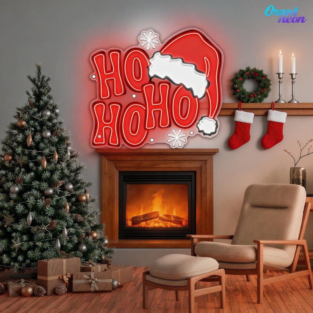 Ho Ho Ho-lly Jolly Neon Sign Light Artwork