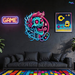 No Game No Light Crazy Skull Neon Sign Light Artwork