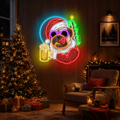 Santa Pug’s Brew Neon Sign Light Artwork