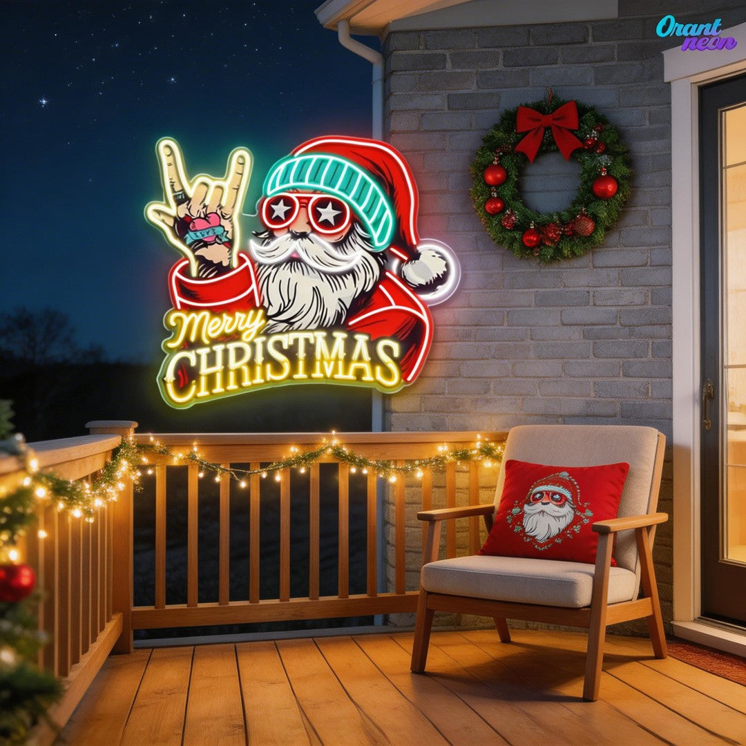 Santa Says YOLO: Christmas Glow Neon Sign Light Artwork