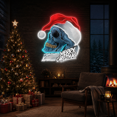 Skull Secrets of Christmas Neon Sign Light Artwork