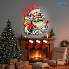 Sweet Santa: A Smile for Christmas Neon Sign Light Artwork