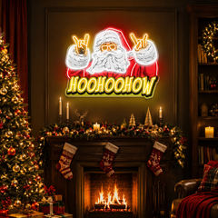YOLO Claus: A Jolly Neon Twist Neon Sign Light Artwork