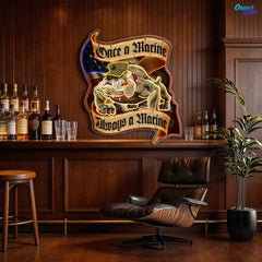 Veteran & Pug: Loyalty in Light Neon Sign Light Artwork