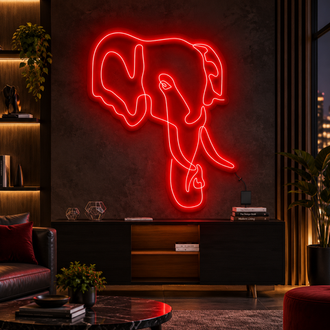 Elephant Line Art