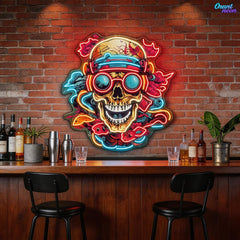 Shinigami Glow: The Art of Life and Death Neon Sign Light Artwork