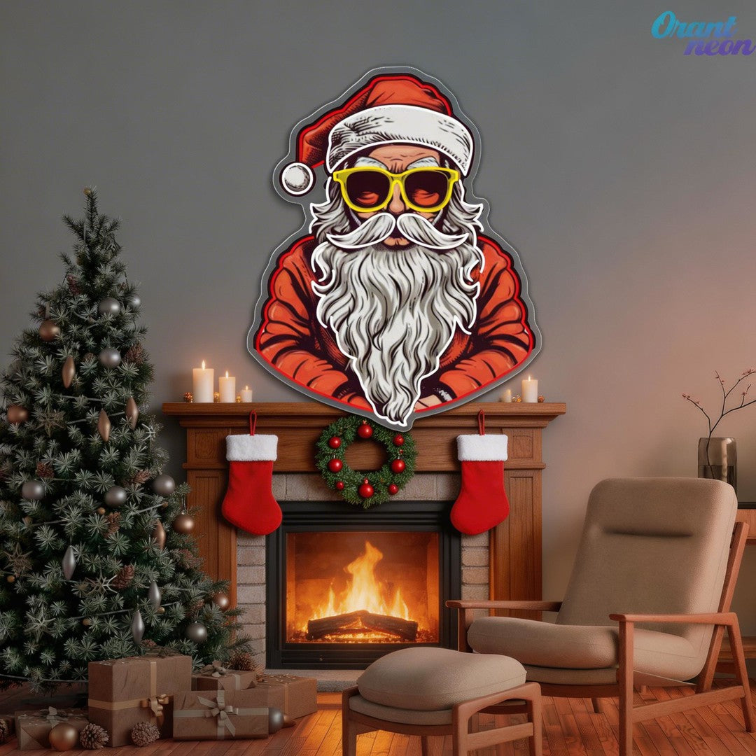 Cool Santa Clause Neon Sign Light Artwork Collection