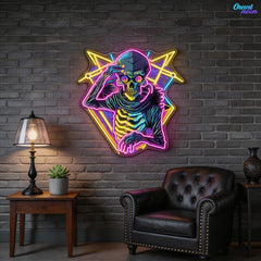 Skull & Sound: The Producer’s Pulse Neon Sign Light Artwork