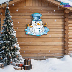 Neon Snowman Magic: Winter's Warmest Light Neon Sign Light Artwork