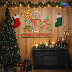 Neon Snowman: Bringing Christmas to Life Neon Sign Light Artwork