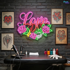 Perfect Vision of Love: Heart Glasses Edition Neon Sight Light Artwork