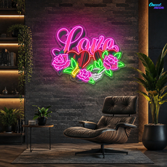 Perfect Vision of Love: Heart Glasses Edition Neon Sight Light Artwork