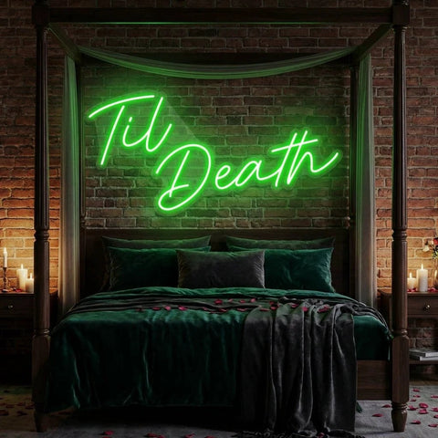 Til Death Led Neon Sign Light, Neon Sign Wedding, Neon Sign Wedding Backdrop