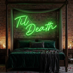 Til Death Led Neon Sign Light, Neon Sign Wedding, Neon Sign Wedding Backdrop