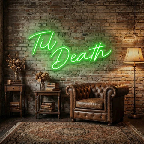Til Death Led Neon Sign Light, Neon Sign Wedding, Neon Sign Wedding Backdrop