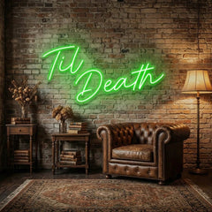 Til Death Led Neon Sign Light, Neon Sign Wedding, Neon Sign Wedding Backdrop
