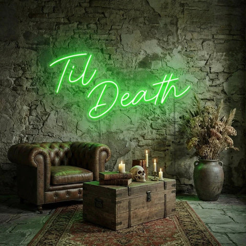 Til Death Led Neon Sign Light, Neon Sign Wedding, Neon Sign Wedding Backdrop