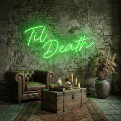 Til Death Led Neon Sign Light, Neon Sign Wedding, Neon Sign Wedding Backdrop