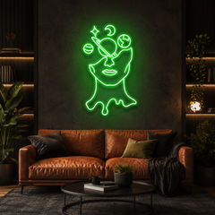 Galaxy Brain Led Neon Sign Light