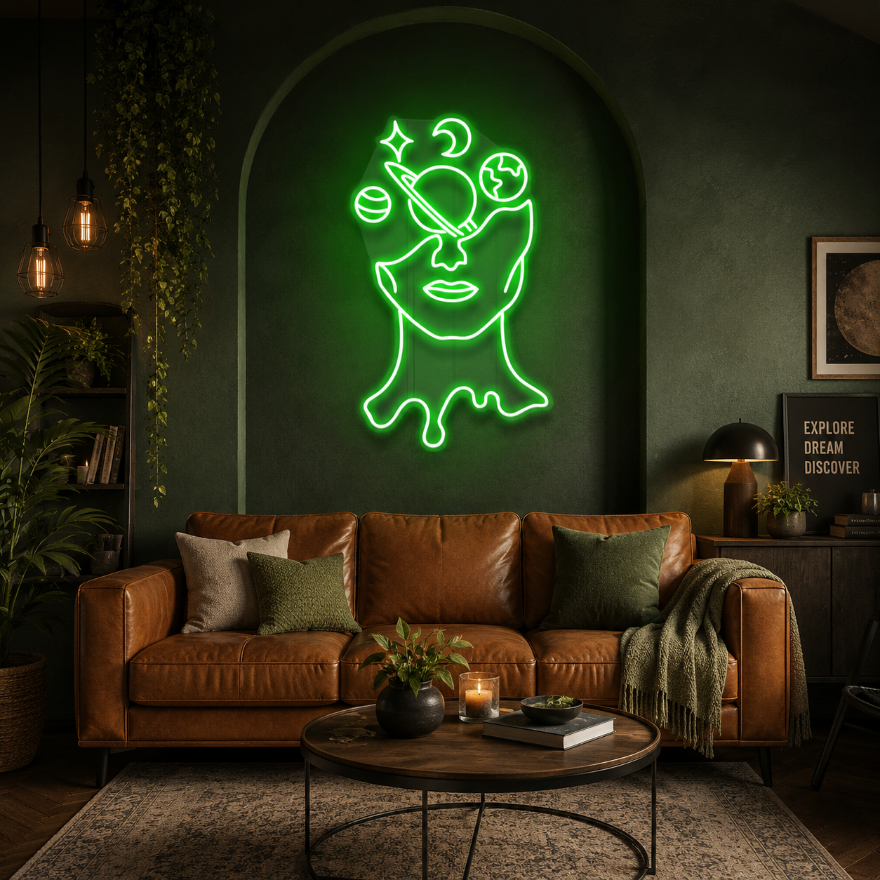 Galaxy Brain Led Neon Sign Light