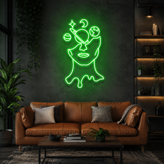 Galaxy Brain Led Neon Sign Light