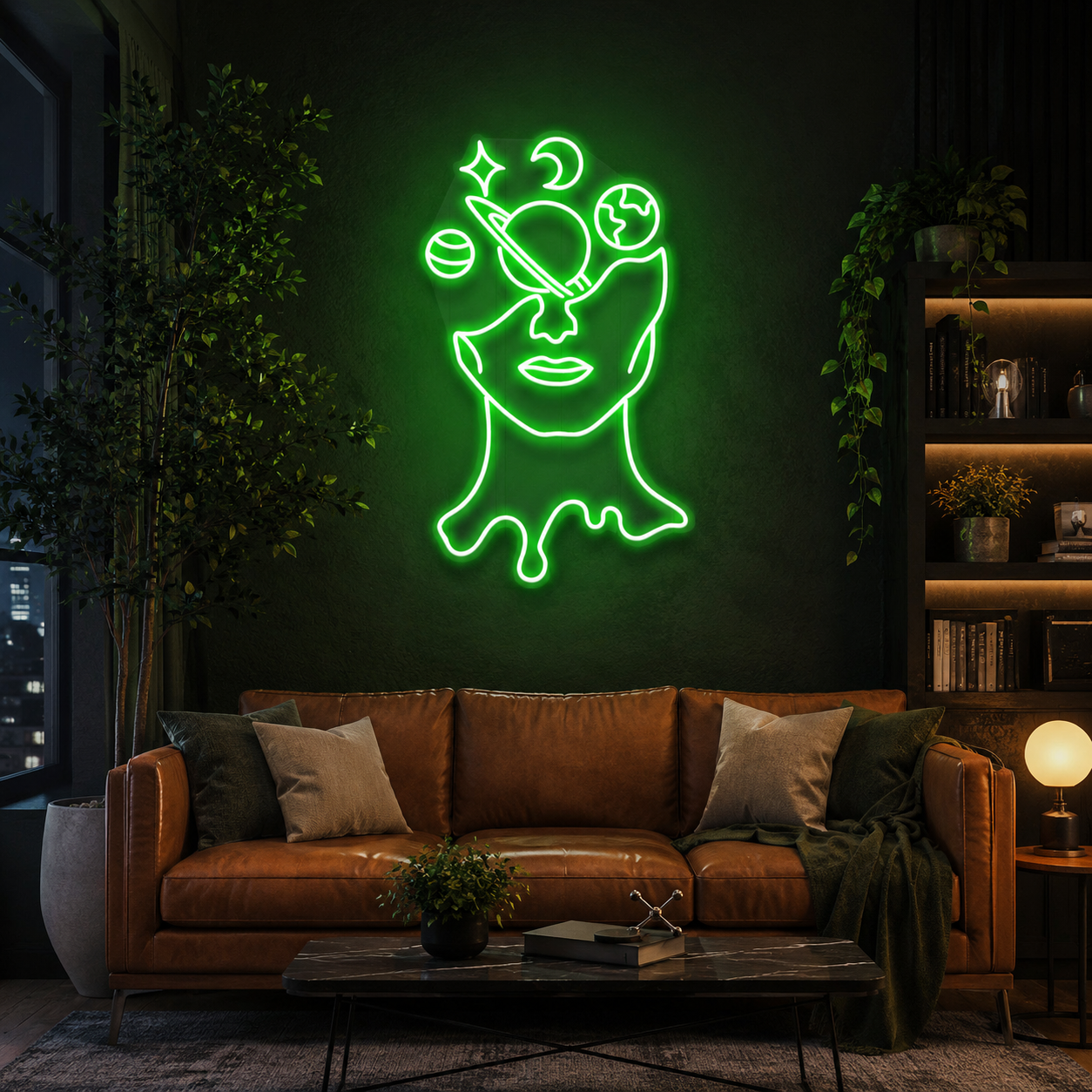 Galaxy Brain Led Neon Sign Light