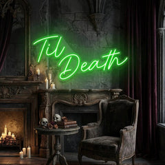 Til Death Led Neon Sign Light, Neon Sign Wedding, Neon Sign Wedding Backdrop