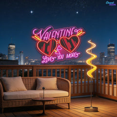 Through Glasses, Straight to the Heart Best Gift For Valentine Neon Sight Light Artwork