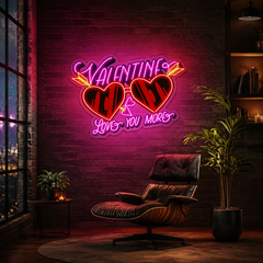 Through Glasses, Straight to the Heart Best Gift For Valentine Neon Sight Light Artwork