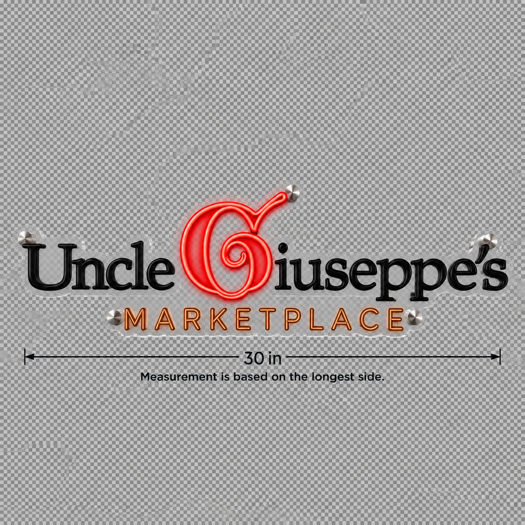 Uncle Giuseppe’s Marketplace Logo - Custom LED Neon Sign