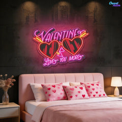 Through Glasses, Straight to the Heart Best Gift For Valentine Neon Sight Light Artwork