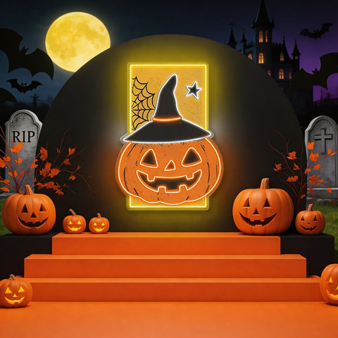 Spooky Halloween Neon Sign – LED Wall Light for Home, Bar, Party Decor