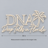 DNA Deep Talks in Florida Palm Tree Logo - Custom LED Neon Sign