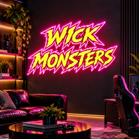 Wick Monsters Logo - Custom LED Neon Sign